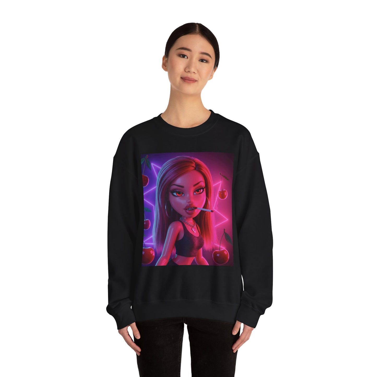 Baked Kisses Unisex Sweatshirt - Cute & Cozy Crewneck with Cherry Design