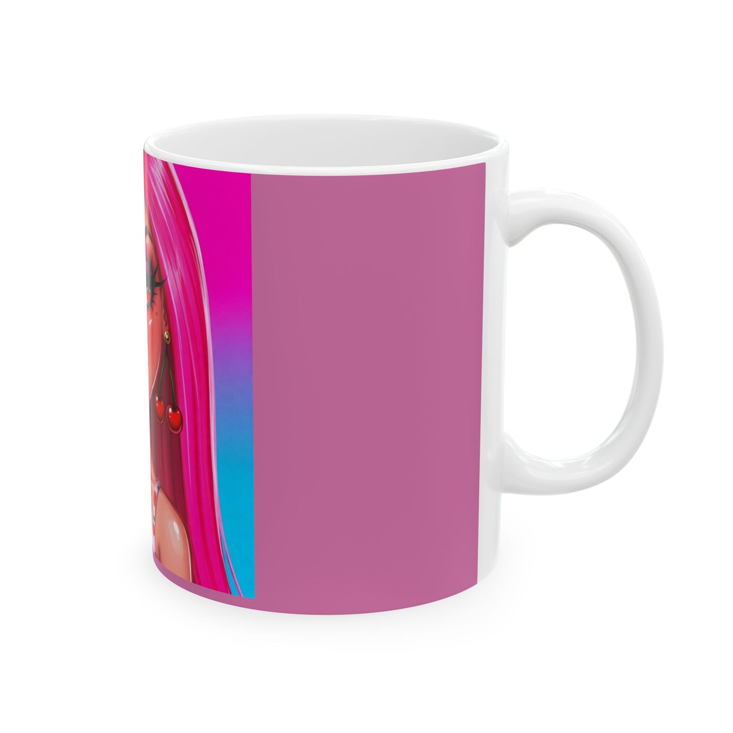 Trendy Cartoon Cherry Sour Ceramic Mug - Fun 11oz and 15oz Drinkware